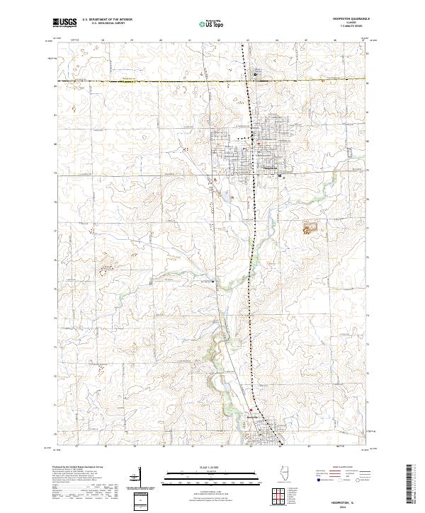 Hoopeston topographic map thumbnail