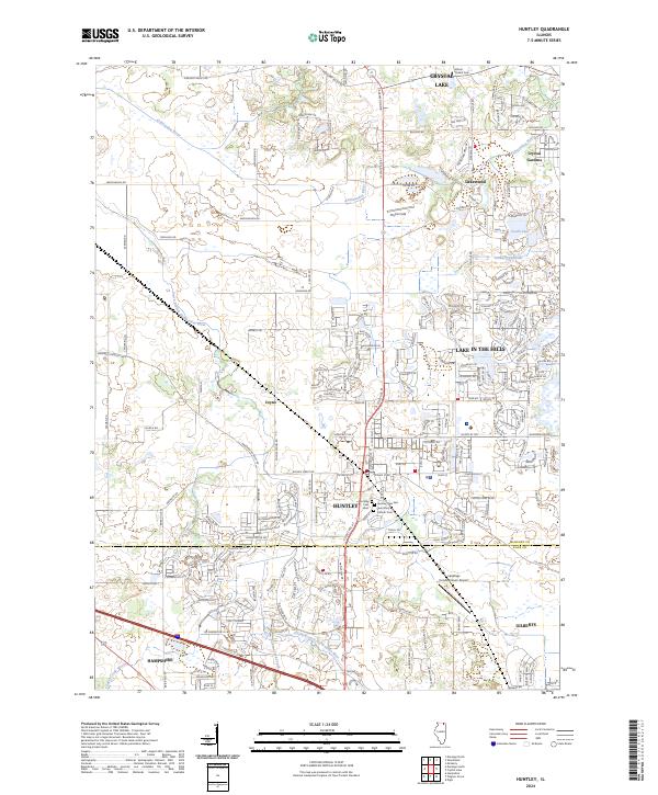 Huntley topographic map thumbnail