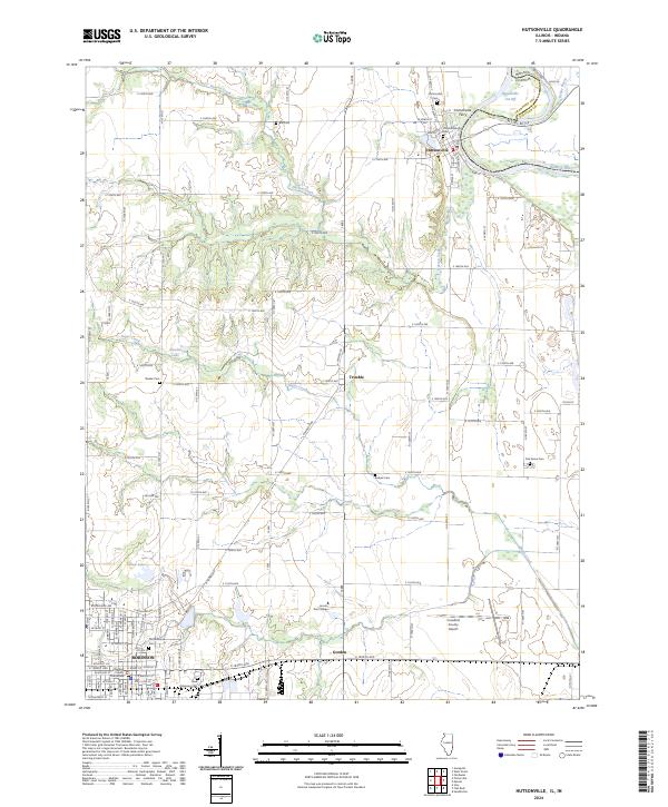 Hutsonville topographic map thumbnail