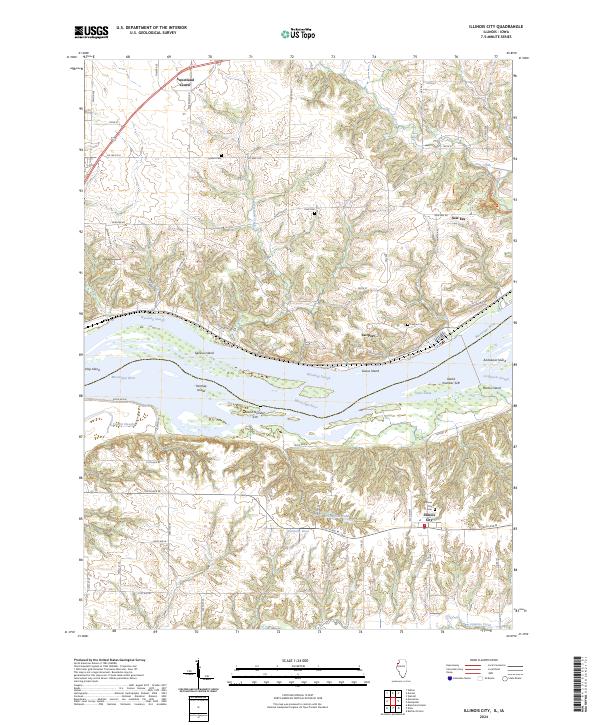 Illinois City topographic map thumbnail