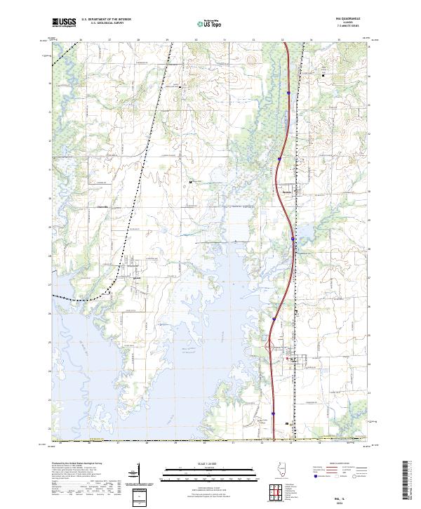Ina topographic map thumbnail