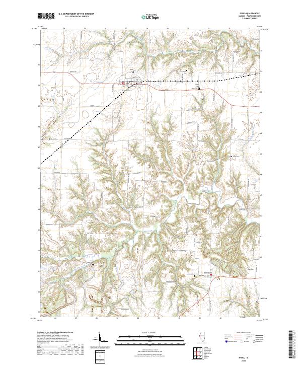 Ipava topographic map thumbnail