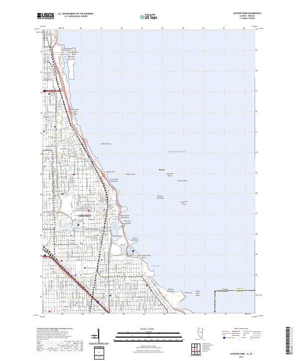 Jackson Park topographic map thumbnail