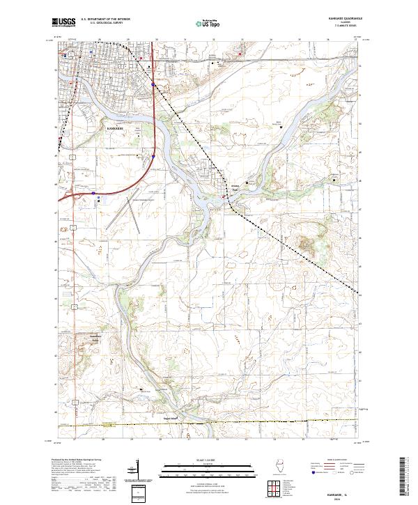 Kankakee 2024 topographic map thumbnail
