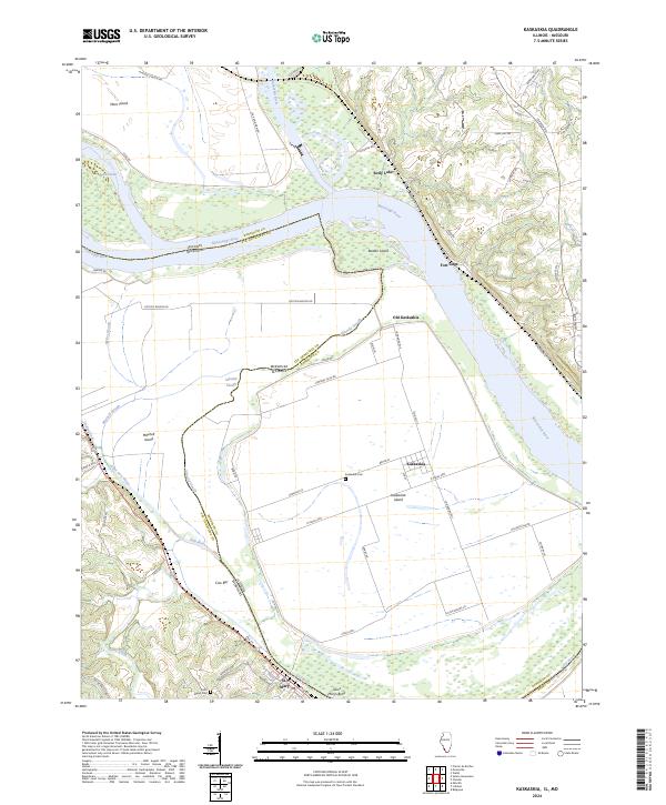Kaskaskia 2024 topographic map thumbnail