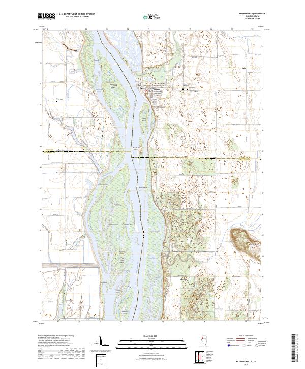 Keithsburg 2024 topographic map thumbnail