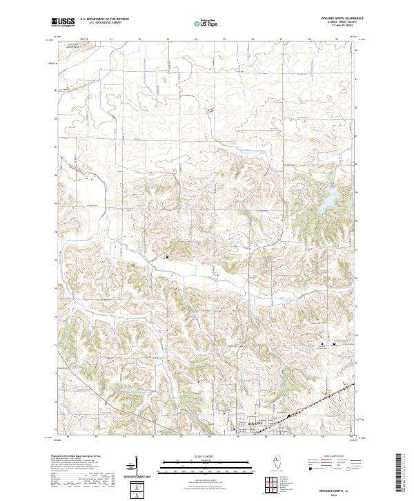 Kewanee North 2024 topographic map thumbnail