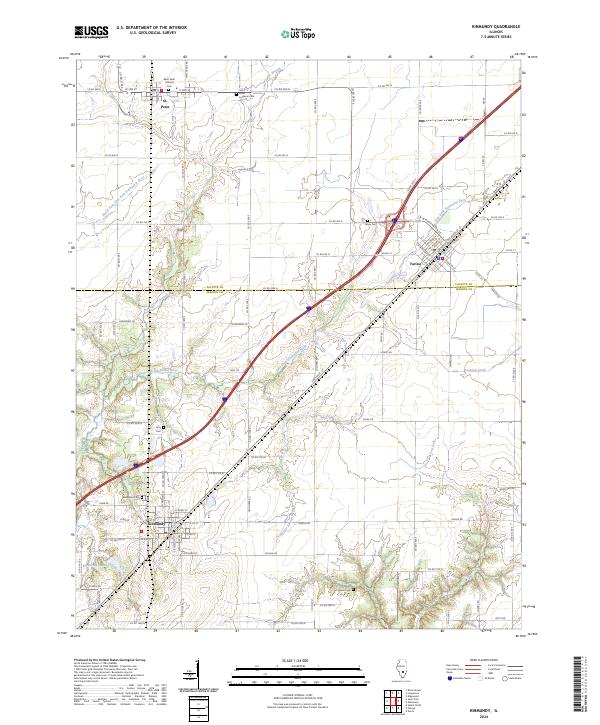 Kinmundy 2024 topographic map thumbnail
