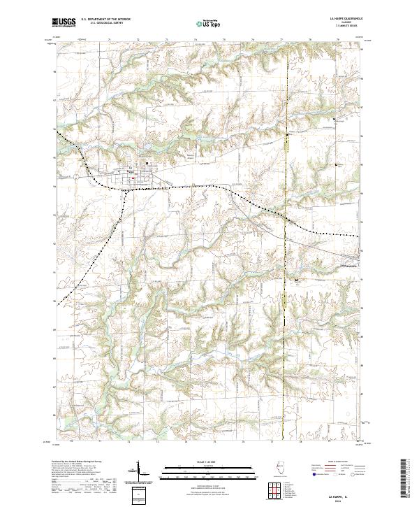 La Harpe 2024 topographic map thumbnail