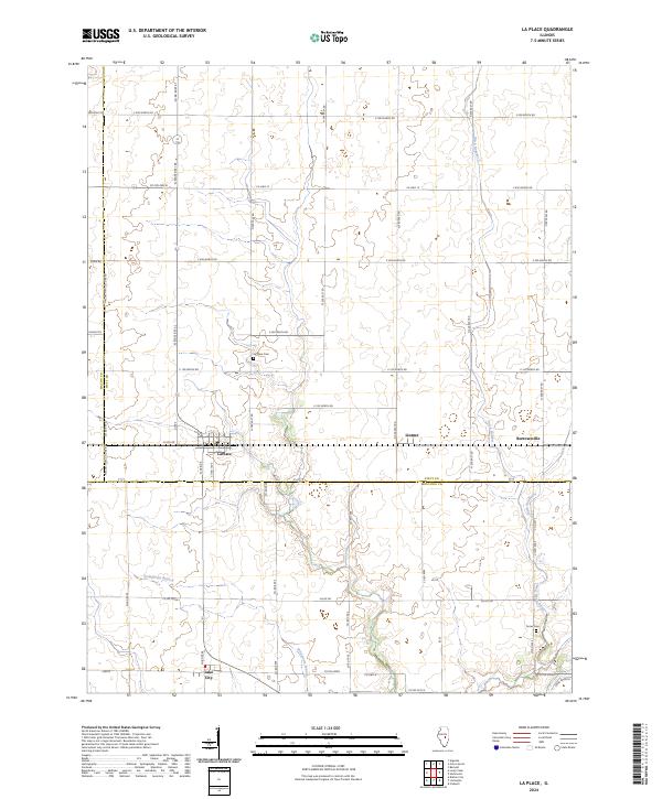 La Place 2024 topographic map thumbnail