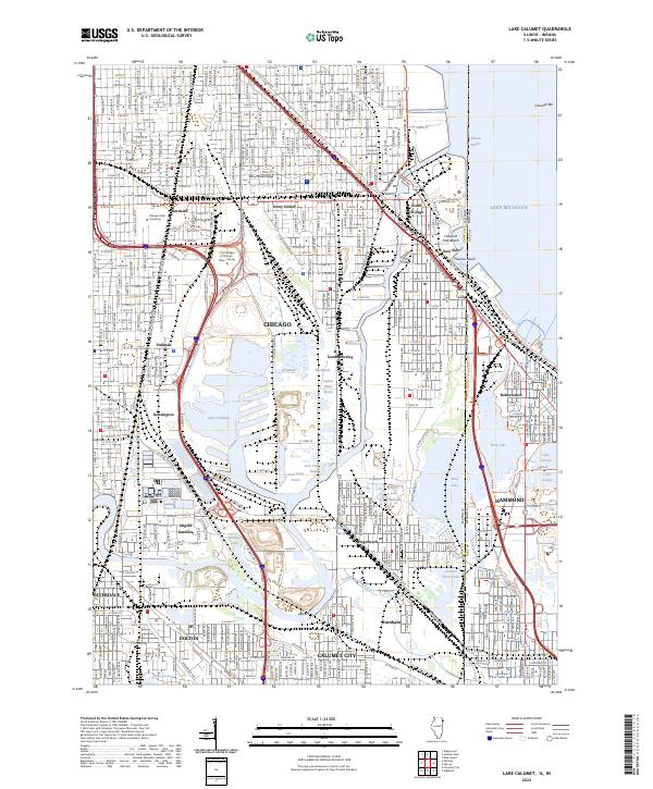 Lake Calumet 2024 topographic map thumbnail