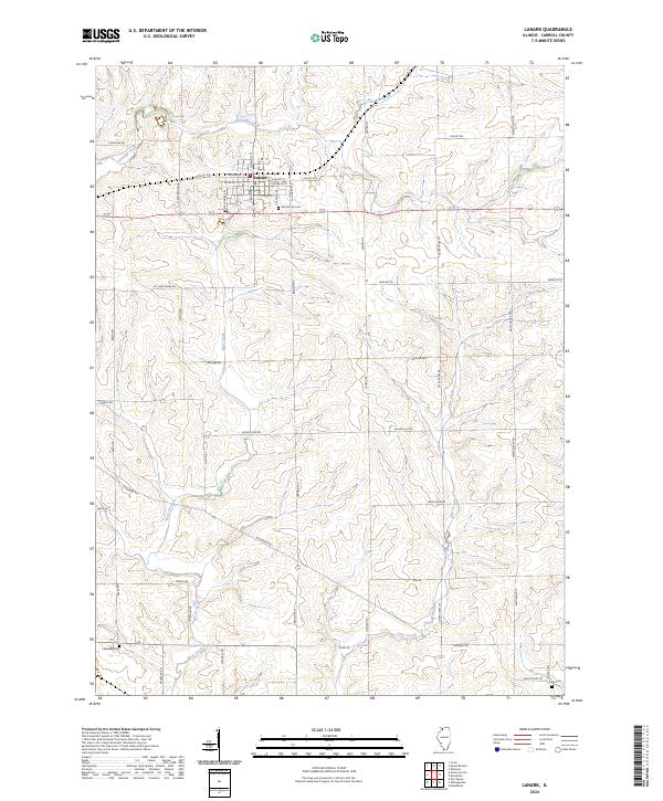 Lanark 2024 topographic map thumbnail
