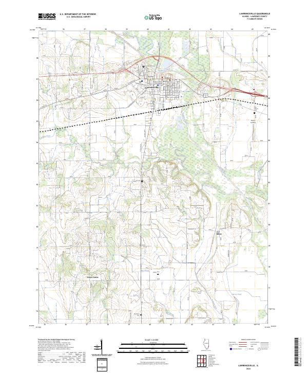 Lawrenceville 2024 topographic map thumbnail