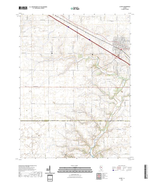 Le Roy 2024 topographic map thumbnail