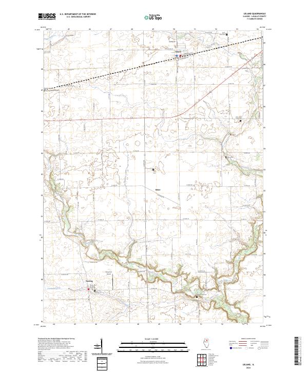Leland 2024 topographic map thumbnail