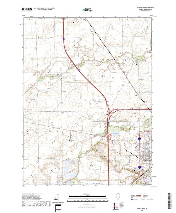 Lincoln West 2024 topographic map thumbnail