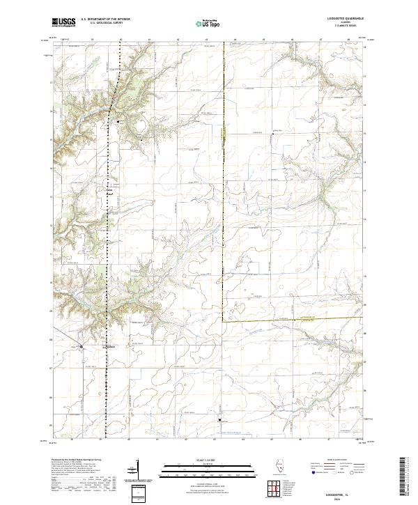 Loogootee 2024 topographic map thumbnail