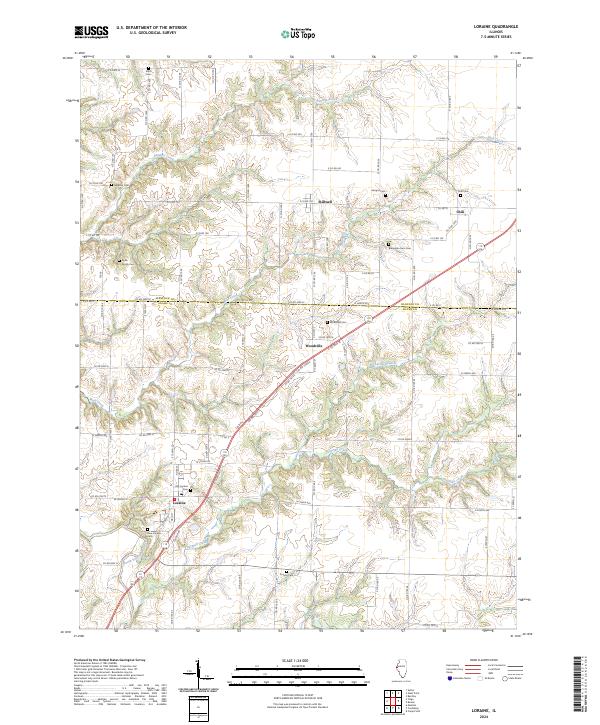 Loraine 2024 topographic map thumbnail
