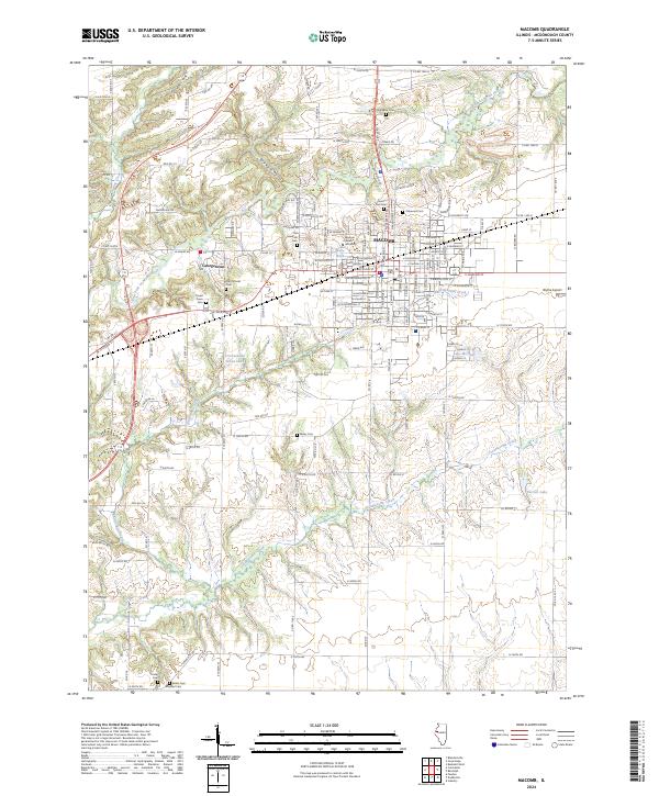 Macomb 2024 topographic map thumbnail