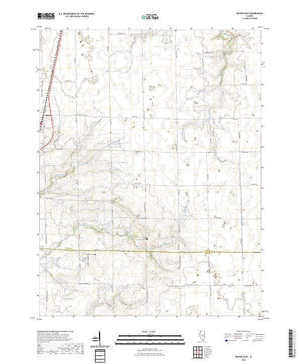 Macon East 2024 topographic map thumbnail