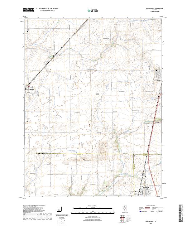 Macon West 2024 topographic map thumbnail