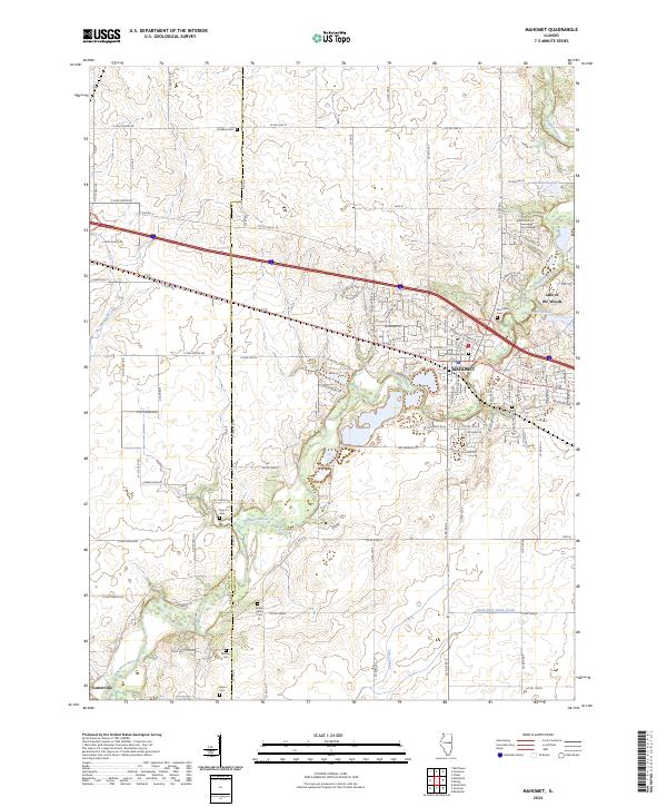 Mahomet 2024 topographic map thumbnail