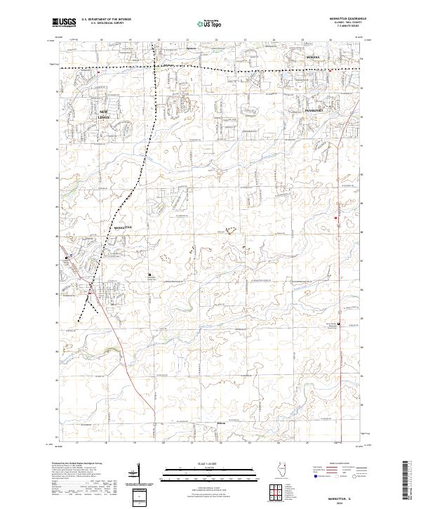 Manhattan 2024 topographic map thumbnail