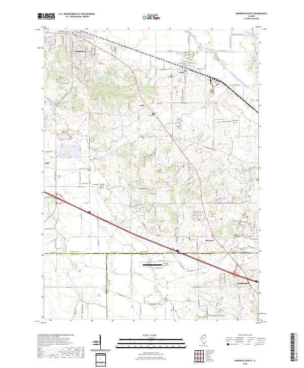 Marengo South 2024 topographic map thumbnail