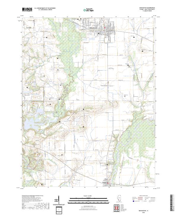 Mascoutah 2024 topographic map thumbnail