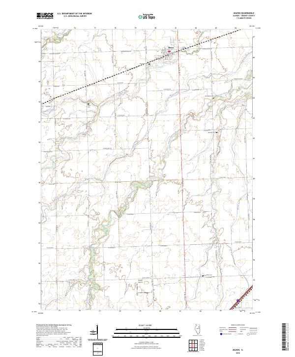 Mazon 2024 topographic map thumbnail