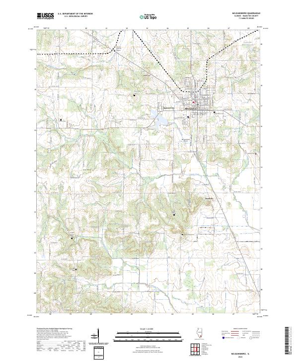McLeansboro 2024 topographic map thumbnail