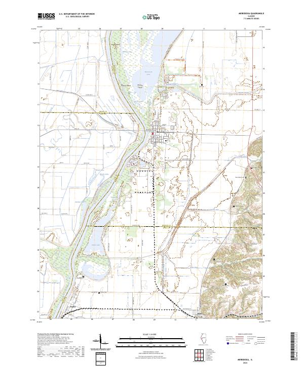 Meredosia 2024 topographic map thumbnail