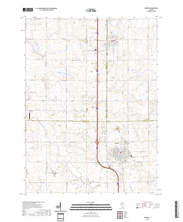 Minonk 2024 topographic map thumbnail