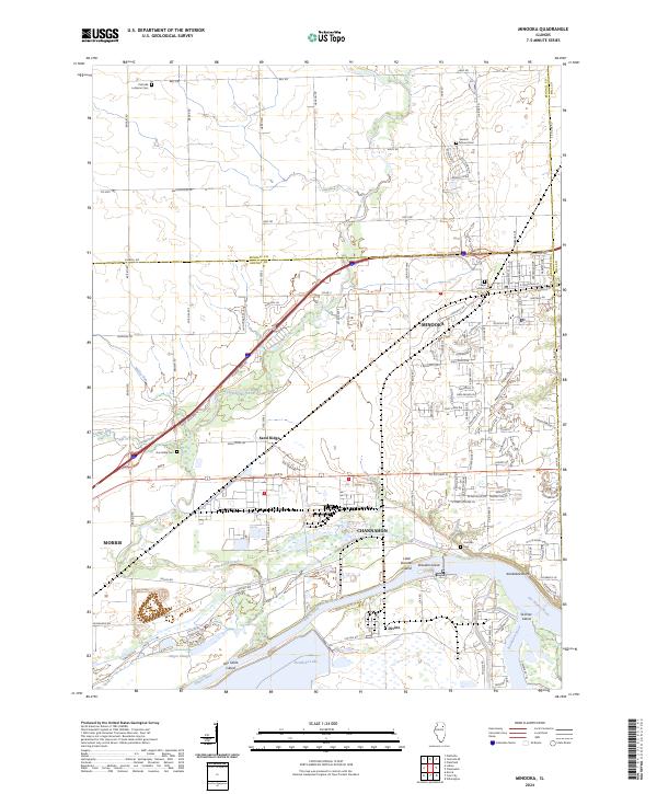 Minooka 2024 topographic map thumbnail