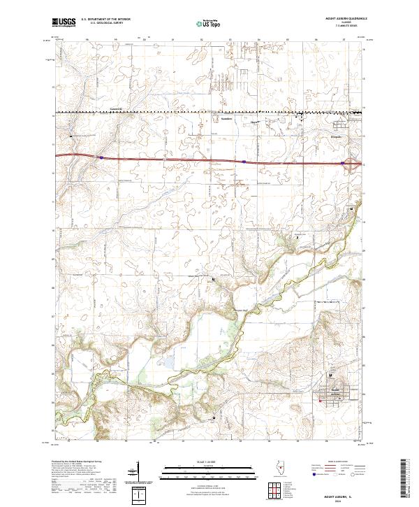 Mount Auburn 2024 topographic map thumbnail