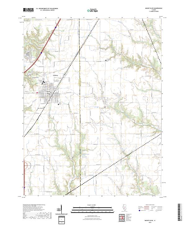 Mount Olive 2024 topographic map thumbnail