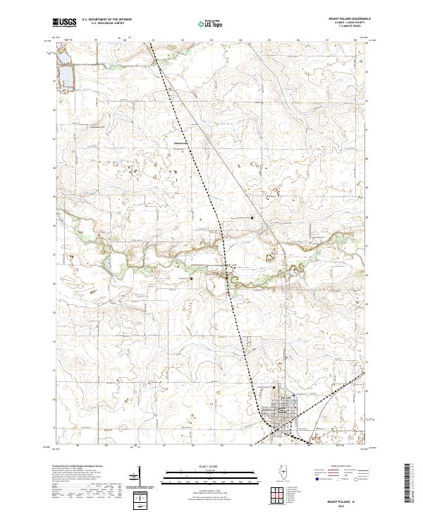 Mount Pulaski 2024 topographic map thumbnail