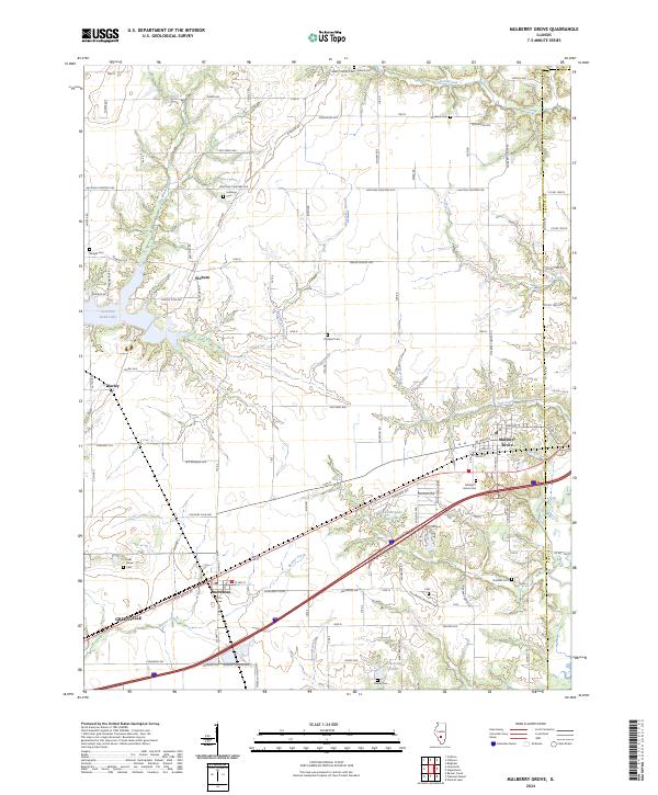 Mulberry Grove topographic map thumbnail