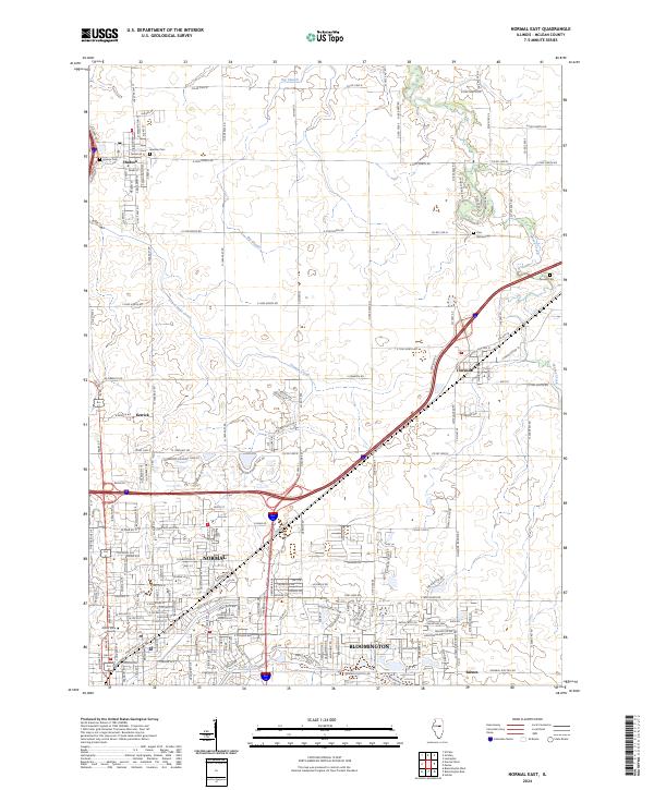 Normal East 2024 topographic map thumbnail