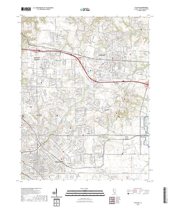O'Fallon 2024 topographic map thumbnail