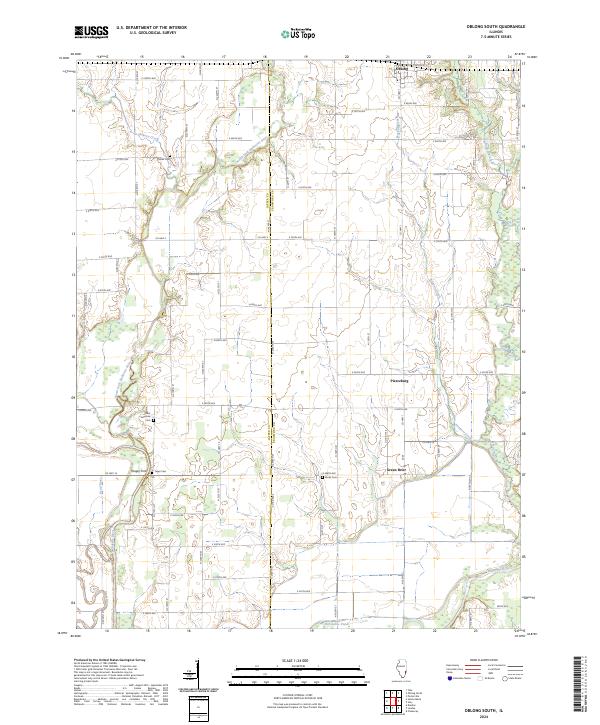 Oblong South 2024 topographic map thumbnail