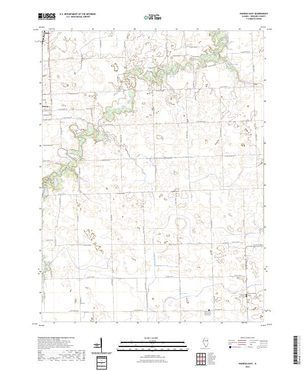 Onarga East 2024 topographic map thumbnail