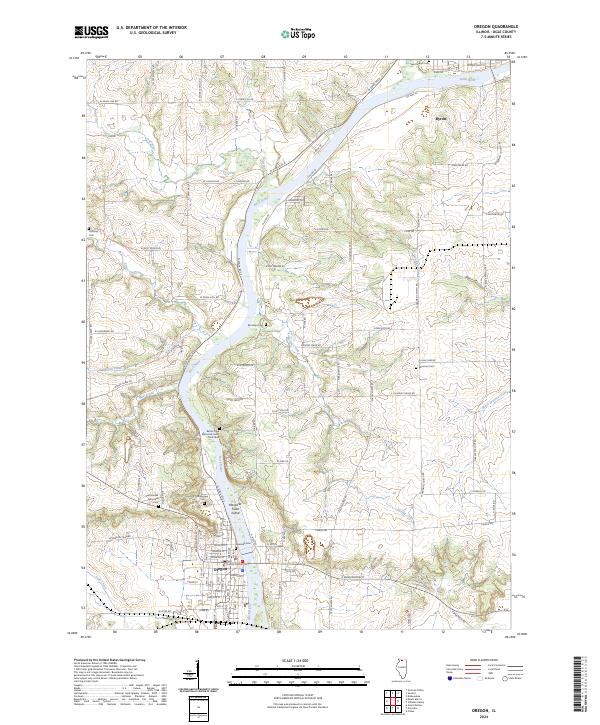 Oregon 2024 topographic map thumbnail
