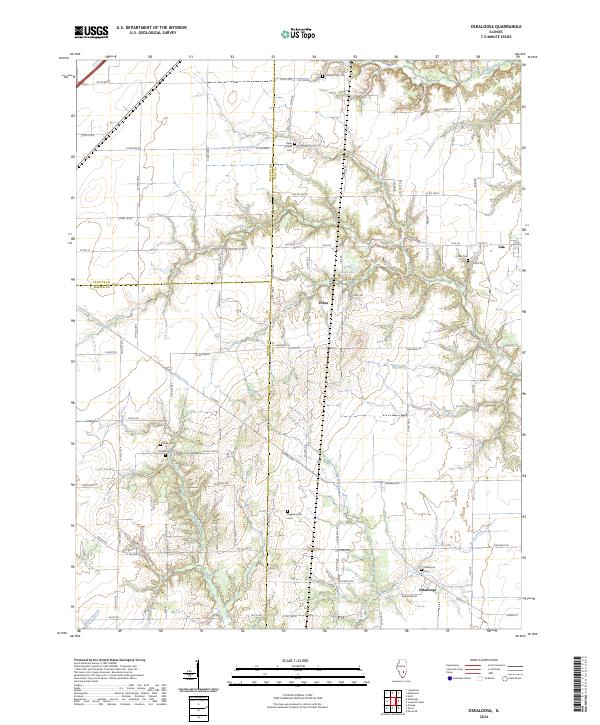 Oskaloosa 2024 topographic map thumbnail