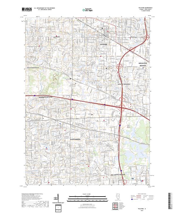 Palatine 2024 topographic map thumbnail