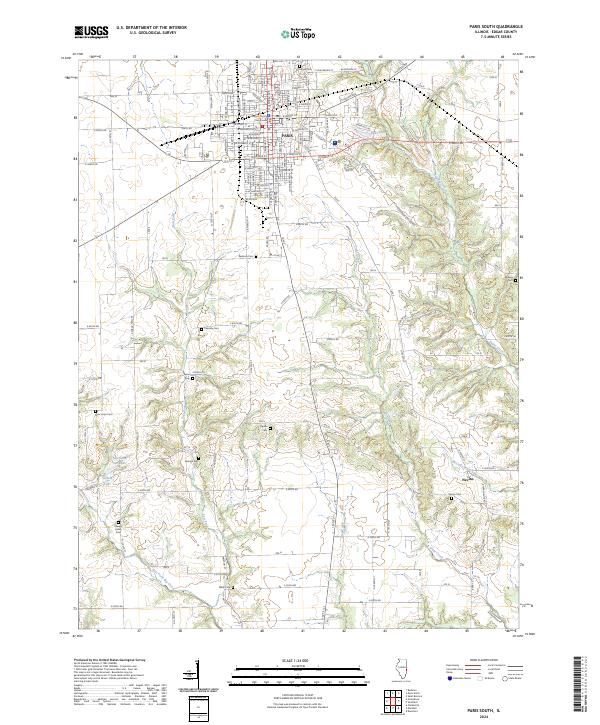 Paris South topographic map thumbnail