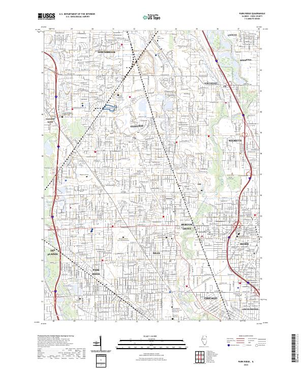 Park Ridge 2024 topographic map thumbnail