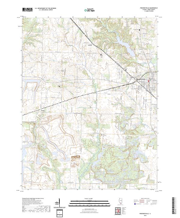 Pinckneyville 2024 topographic map thumbnail