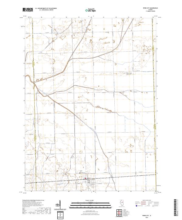 Piper City 2024 topographic map thumbnail