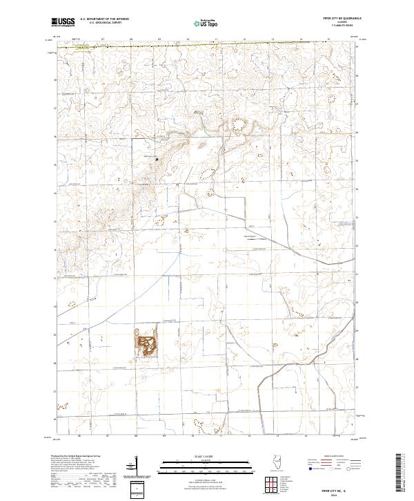 Piper City NE topographic map thumbnail